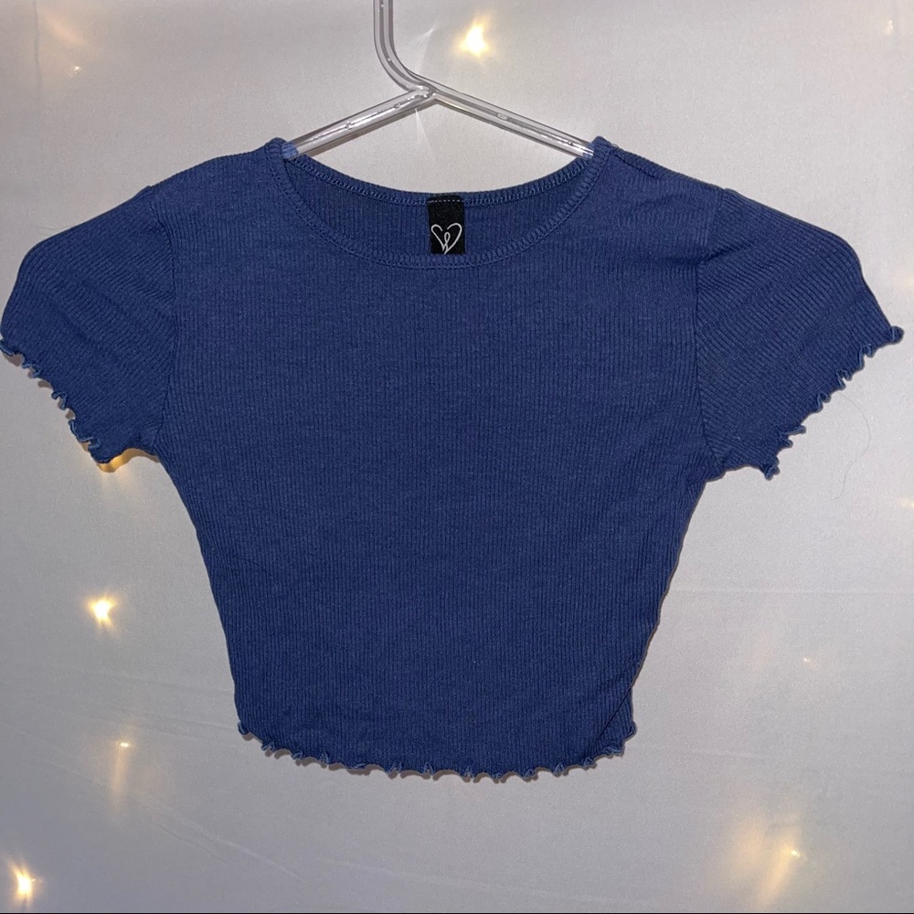 Blue Crop Tee